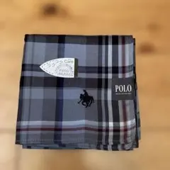 POLO チェック柄 ハンカチ 約50×50㎝