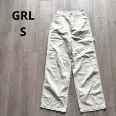 グレイル アイボリー カーゴパンツ ワイドレッグ ウエストゴム S