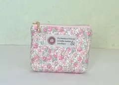 973：ミニミニポーチ　保冷ポーチ　ハンドメイド　リバティ小花柄