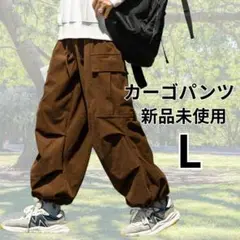 メンズ コーデュロイ カーゴパンツ ワイド ゆったり ストリート大きめサイズ無地