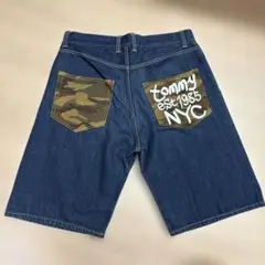 tommy 迷彩ポケット デニムショートパンツ
