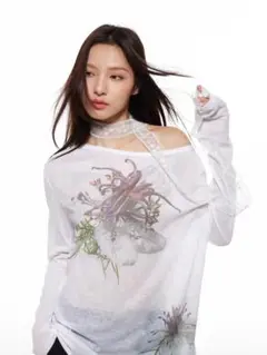 【THE LIGHT】Flower print long sleeve