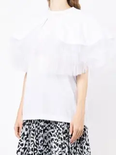 コムデギャルソン ラッフルディテールTシャツ XS ブラウス