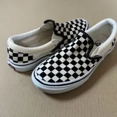 VANS チェック柄 スリッポン ブラック/ホワイト