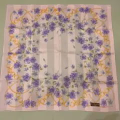 CELINE 花柄シルクハンカチ 100%