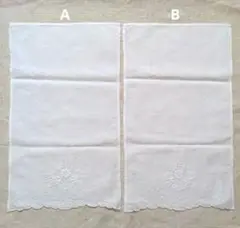 花柄の刺繍入り トレイクロス ２枚セット
