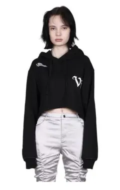 viavanda LOGO HOODIE / BLACK