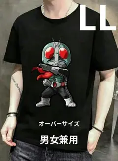 新品♪戦闘キャラクターTシャツ 男女兼用ＬＬ 初代仮面ライダー(？)デザイン