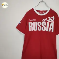 【希少】Tシャツ　オリンピック　ロシア代表　ユニフォーム　赤　レッド　M　半袖