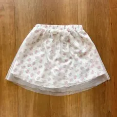 フラワープリント シフォン スカート 100cm