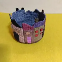 パッチワーク　ハウスの小物入れ　2