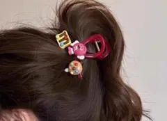 m&m's　ヘアクリップ　ピンク　新品、未使用