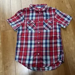 H&M 半袖チェックシャツ 130