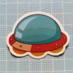 防水ステッカー　UFO　円盤　宇宙船　宇宙　E2