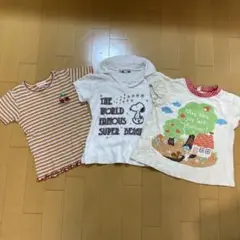 スヌーピー Tシャツ 3枚セット 120サイズ　綿100% コットン100%