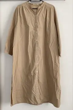 SHOO LA RUE シューラルー　シャツロングワンピース　ベージュ　M