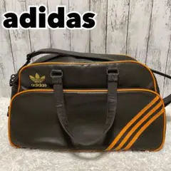 【希少】adidas アディダス　ビンテージ　ショルダーバッグ　ブラウン　合皮