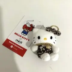 【未使用未開封】ハローキティ ヒョウ柄 ストラップ 根付 大阪 レア　青 ハローキティ ヒョウ柄 ストラップ 根付 大阪 ご当地キティ レア