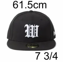 7 3/4 wackomaria newera 59fifty 黒白61.5cm