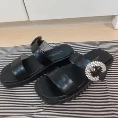 GREEN LABEL RELAXING ビジュー サンダル