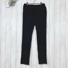 ☆HAPPY UNION レディース (M)ストレッチパンツ スリムフィット 黒