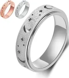 女性用男性用 不安症リング スピンリング スピナー　シルバー