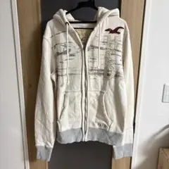 Hollister アイボリー パーカー M