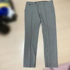 グレー チェック柄 スラックス
