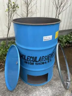 ★凛とした太郎★食品輸送用ドラム缶 焼却炉 蓋付き ロストル 楽天市場】ドラム缶焼却炉下小窓蝶番蓋付 煙突付 200L カラー