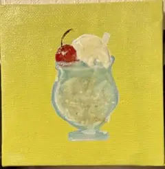 題名:ハニーソーダフロート アクリル画