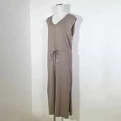 eversince ドローストリング付きロングワンピース　ノースリーブ　薄手　M