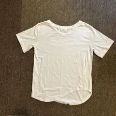 ホワイト Vネック 半袖Tシャツ　変形　アシンメトリー