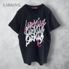 【LARKINS ラーキンス】　プリントロゴ　半袖カットソー　Tシャツ　綿　黒