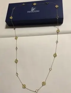 スワロフスキー ロングネックレス イエロー