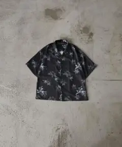CLEL FloralPattern DrapeShort Sleeve L