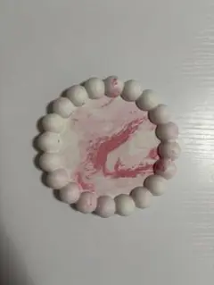 ピンクホワイトマーブルトレイ