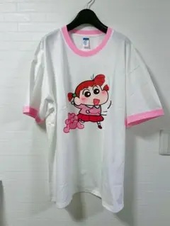 新品未使用タグなし　しんちゃん 半袖Tシャツ ホワイト ピンクLL