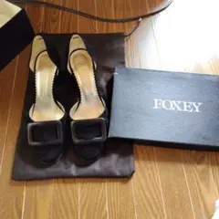 FOXEY ブラック ハイヒール パンプス