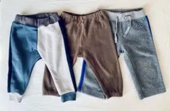ボトムス パンツ3点　80 フリース　秋冬 裏起毛　まとめ売り　ユニクロ