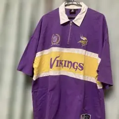 NFL Vikings ジッパーポロシャツ Lサイズ