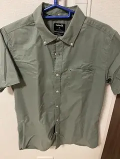 Hurley クラシックフィット 半袖シャツ S オリーブグリーン
