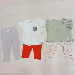 【値下げ済】まとめ売り★5点夏服★ベビー80センチ（トップス2点ボトムス3点）