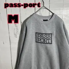 pass-port パスポート　スケーター　刺繍ロゴ　スウェット　M