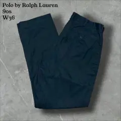 90sラルフローレンチノパンPolobyRalph LaurenブラックW36