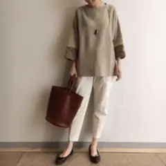 ビアズリー 袖口ベルベット刺繍ニット 新品