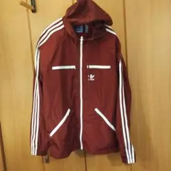 adidas バーガンディ ポリエステルジャケット IB9960　パーカー