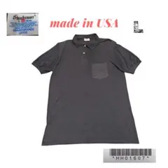 USA製Stedman®by HarnesポロシャツLブラック