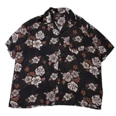 アメリカ古着　GEORGE　ジョージ　アロハシャツ　ハイビスカス　AL267