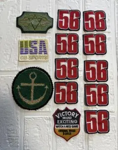ワッペンセット 数字56 デザイン