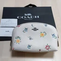 【未使用品】コーチcoach ワイルドフラワープリントポーチ コスメケース